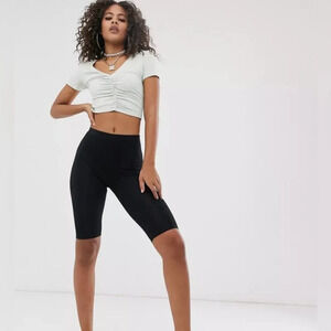 ASOS DESIGN Tall Basic  Legging Shorts in Black